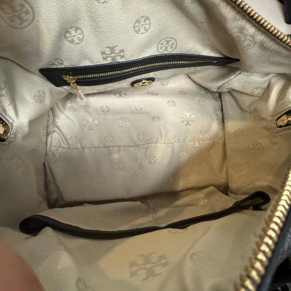 TORY BURCH Amanda Satchel Black Pebbled Leather – 2-Way Carry. Excellent Pre-❤️ - Picture 9 of 9